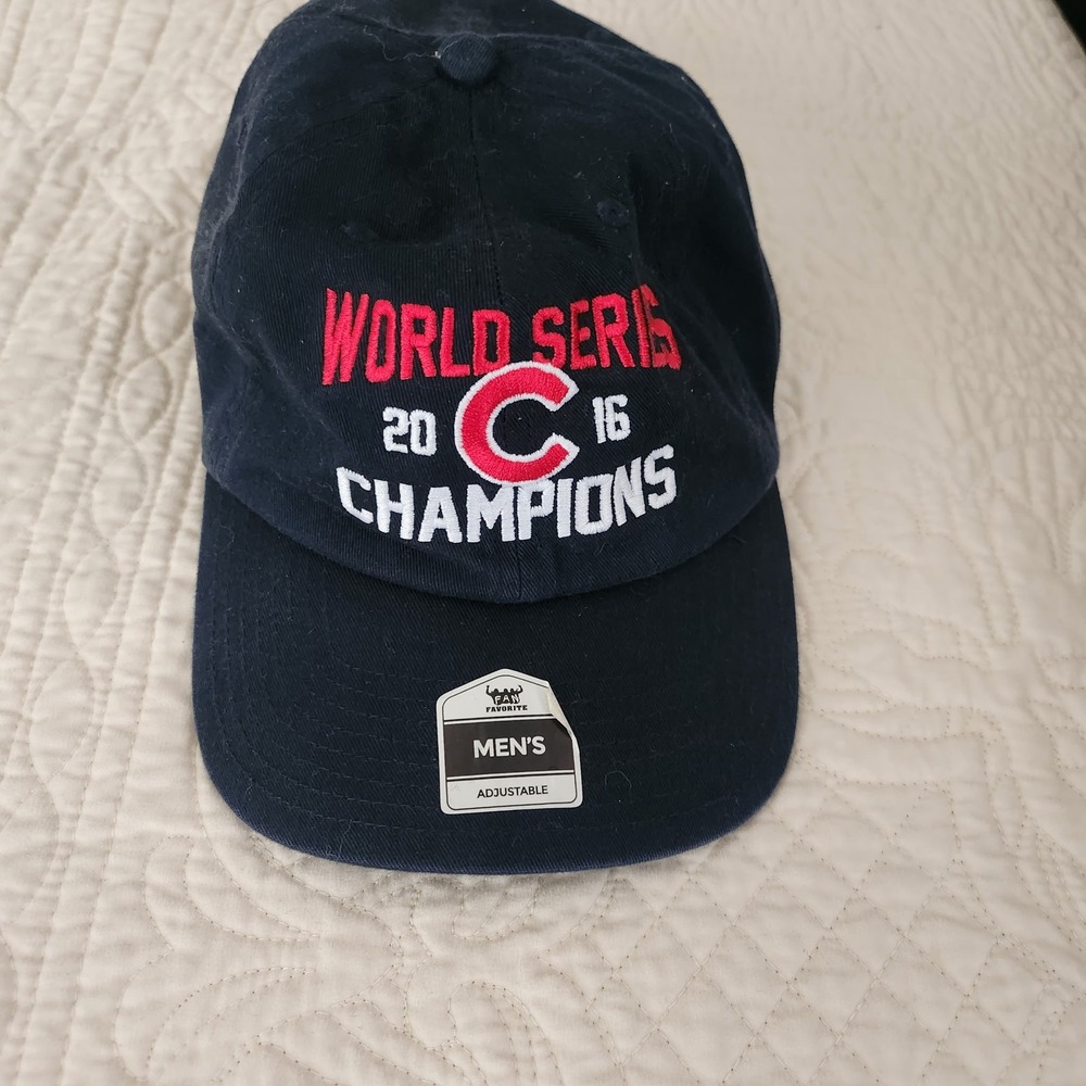 Chicago Cubs 2016 World Series Champions Hat Fan Favorite Navy Blue Adjustable